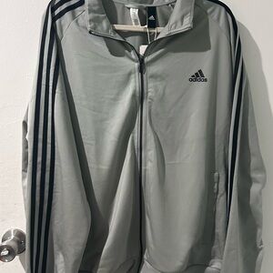 Adidas Gray Windbreaker Jacket